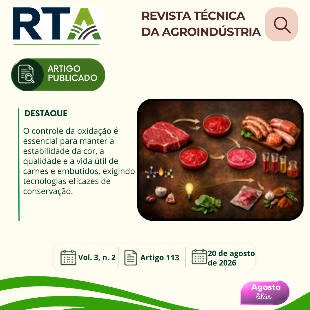PROCESSOS OXIDATIVOS E ESTABILIDADE DA COR EM CARNES REFRIGERADAS E PRODUTOS EMBUTIDOS: MECANISMOS, IMPACTOS E ESTRATÉGIAS DE CONSERVAÇÃO